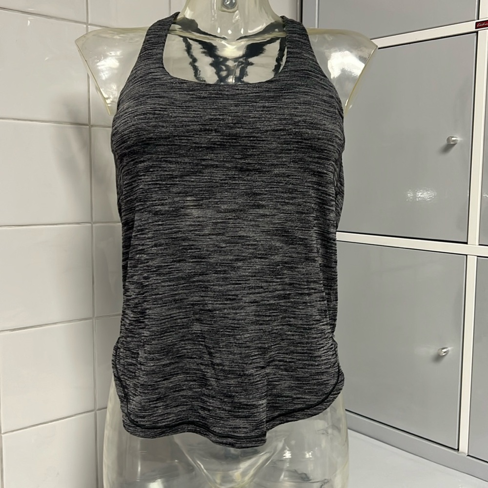 2-In-1 Tank Top Sports Bra 4 EXC Heather/Black
